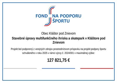 font na podporu športu